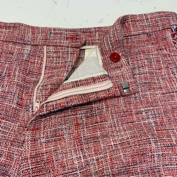 BANANA REPUBLIC Shorts Pink Red Size 12 Woven Fringe Pockets - Picture 5 of 11